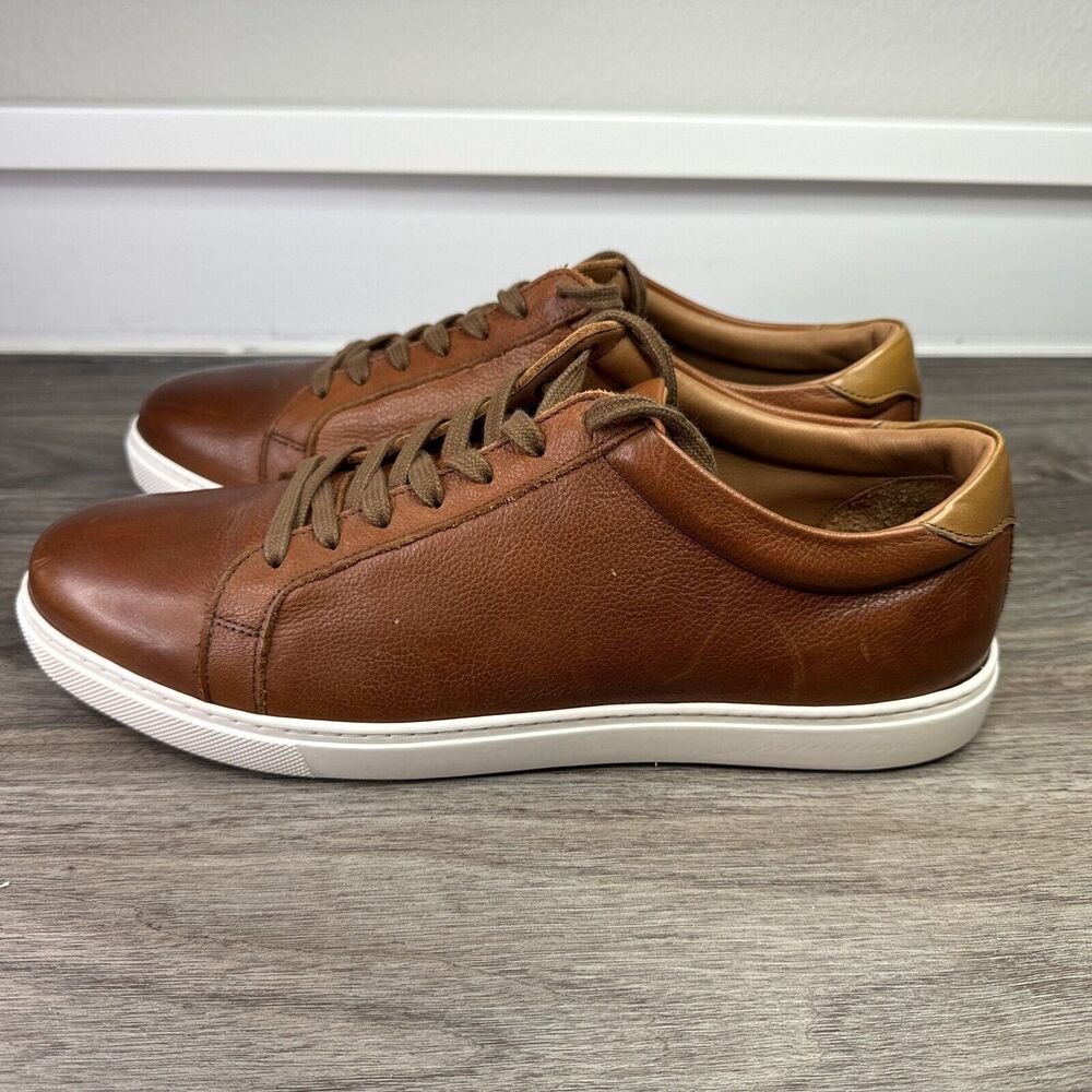 Allen Edmonds Brown Leather Low-Top Sneakers